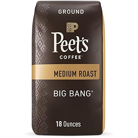 Peet's Coffee Medium Roast Ground Big Bang 18 Oz Bag Cover