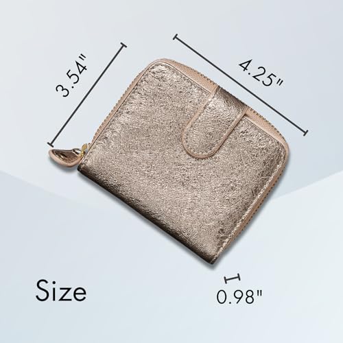 Align mini type Bi-Fold Wallet wallet Leather made by NEW LIFE in Italy Cowhide ART.Chic Women's Elegant, easy-to-use and beautiful In gift box (Gold)3