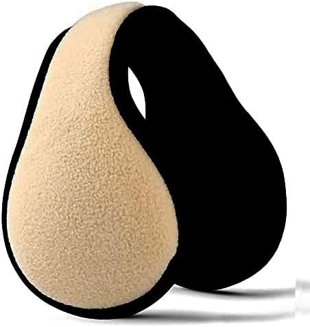 Winter Men Earmuffs, Big Size Foldable Polar Fleece Ear Warmers Women Adjustable Ear Muffs for Outdoor Activities