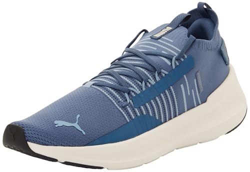 Puma Unisex Softride Symmetry Fuzion LsRoad Laufschuh, Dark Indigo Cool Blue Alpine Snow, 44.5 EU
