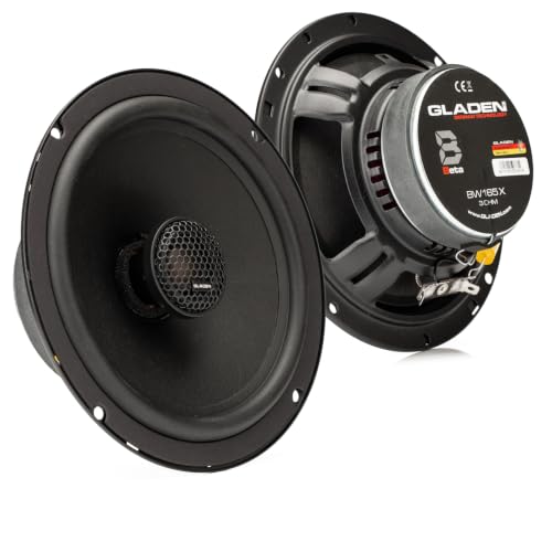 Gladen Beta 165-X Paire de haut-parleurs coaxiaux pour voiture 16,5 cm
