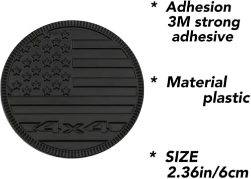 Image of CONGCONG for Jeep Emblem babge U.S. Flag Emblem 4x4 Metal Automotive Badge Specifically Designed for The Jeep Wrangler Cherokee - Stick it Anywhere! (The National Flag Dumb Black)