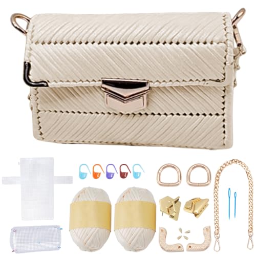 FREEBLOSS DIY Handmade Knit Bag Kit Mesh Plastic Canvas Sheets for Bag Making Crafting Handbag Accessories for Embroidery by FREEBLOSS - Used condition - US$19.02
