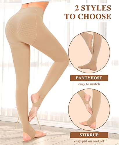 DOCUMO Women's Tights 80 Denier Opaque Tights Soft Solid Color High Waist Stretchy Pantyhose4