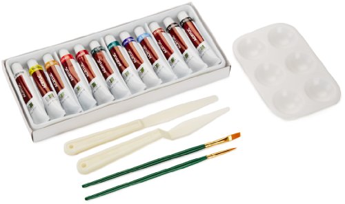 Art Advantage Paint Set Acrylic with Wood Easel - Thumbnail 5