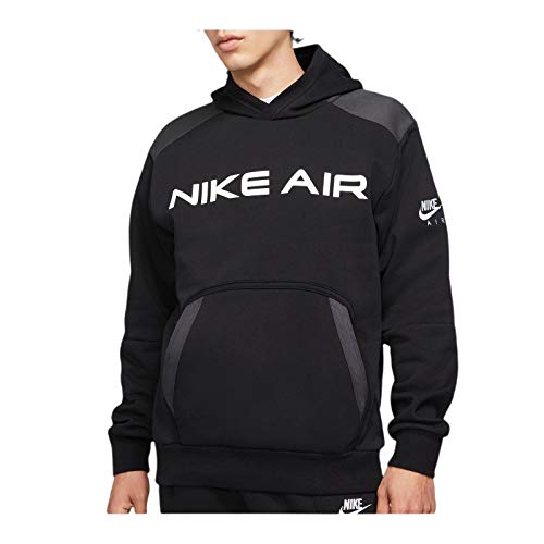 Nike DA0212-010 M NSW AIR PO FLC HOODIE Sweat mens black/dk smoke grey/(white) M