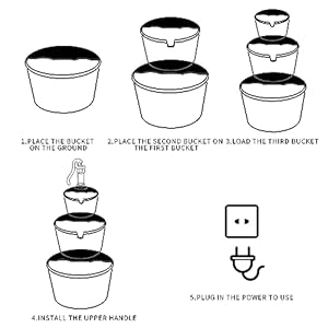 Yi 40 inch 3 tier barrel waterfall fountain outdoor water fountains barrel wood 3 tier freestanding rustic pump for garden patio backyard porc  urban country home decor