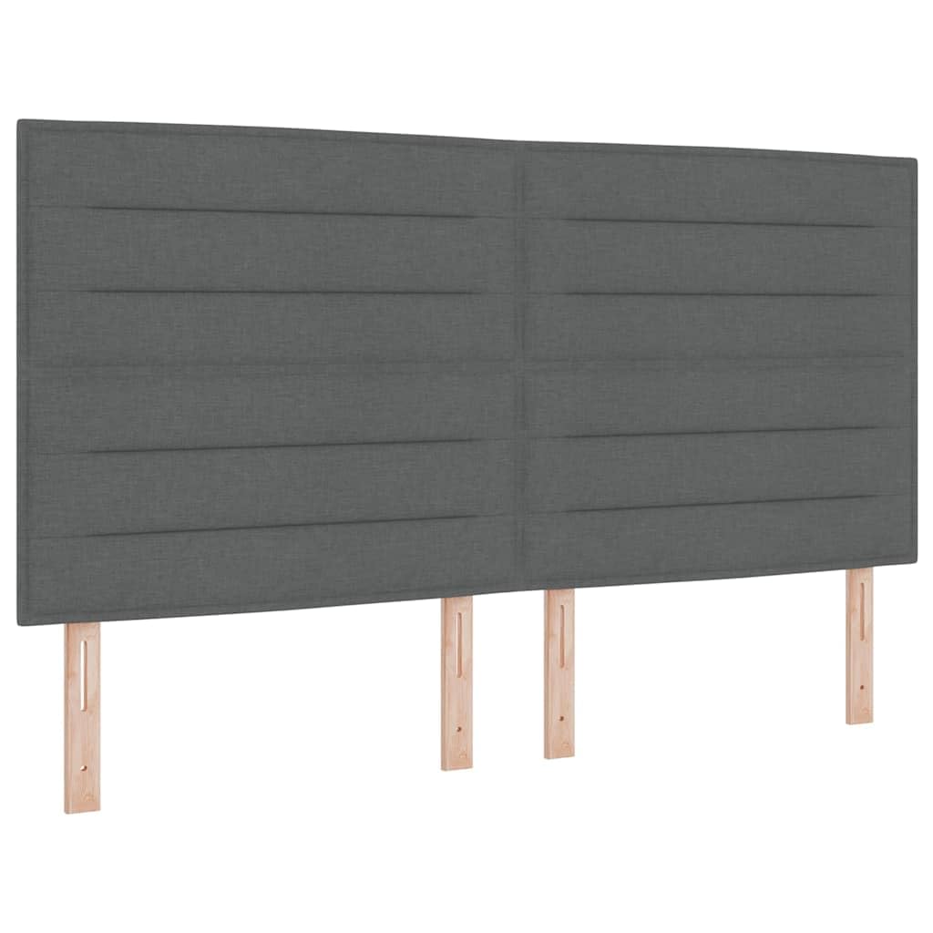 Polyester Durable Design Moderne Cadre de lit 200 x 200 cm Gris