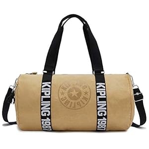 Kipling Onalo Sac de Fitness, 45 cm, 18 Litres, Beige/Noir