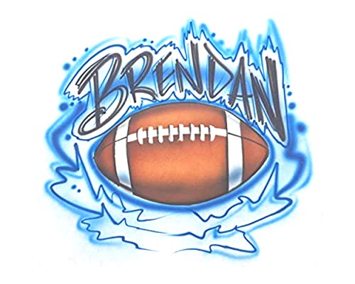 Airbrush Football Custom Personalized Name - T Shirt Hoodie Hooded Sweatshirt
