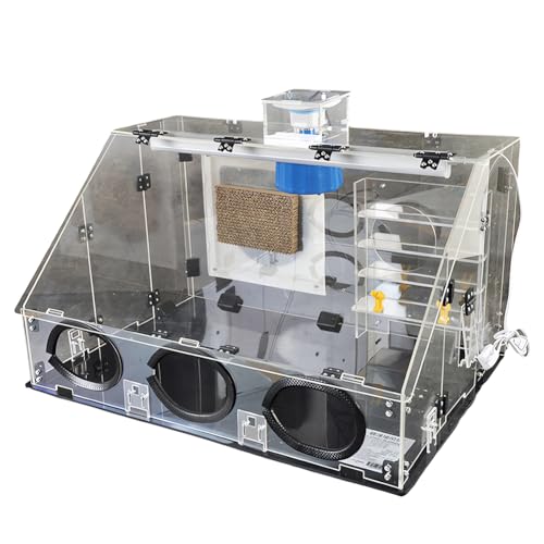 Cabine de pulvérisation pour aérographe avec ventilateur d'échappement et lumière LED – Armoire hermétique transparente pour peinture, modélisme, pièces artisanales