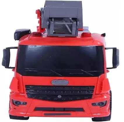 Jalshree ABS Plastic Unbreakable 6x6 Fire Rescue Truck Toy Set Monster Fire Rescue Truck for Kids Toy, Friction Powered Fire Rescue Truck with Light and Music