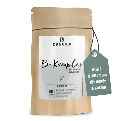 DANUWA Vitamin B Komplex für Hunde - Hochwertiger Vitamin-B-Komplex aus Buchweizenkeimlingen – Unterstützt Stoffwechsel & Vitalität – Pflanzlich & Natürlich