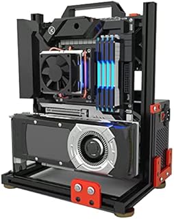 EDIY PC Test Bench Open Air Computer Case ATX ITX UMATX MATX Motherboard Chassis Aluminum Bracket DIY Bare Frame ATX Support 120 240 360 Liquid Cooling