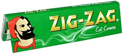 rolling papers 1200 x ZIG ZAG GREEN Rizla Cut Corners Tobacco Cigarette Fine Medium Smoking Filter Tips UK FREE P&P