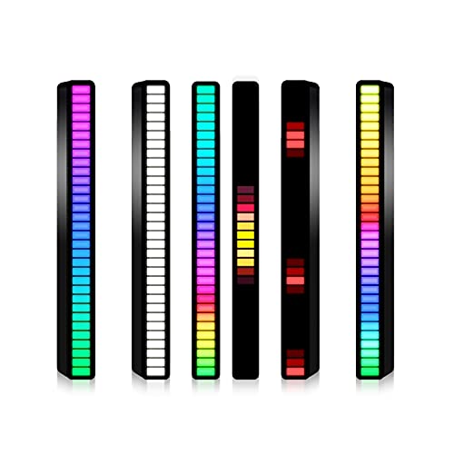 Tomoral Sound Control Rhythm Lights,32 Independent Led Spectrum Sensing Light,Voice Activated Atmosphere Light,For Cars, Computer Desktops, Games, Parties #TOP5