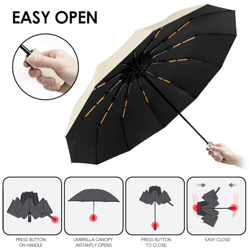 Parapluie robuste et durable anti retournement pour la tempête - 2