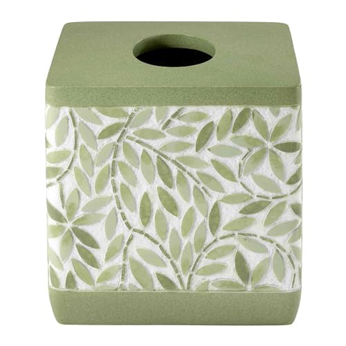 Avanti Linens - Tissue Box Cover, Resin Countertop Accessories, Guest Bathroom Essentials (Stratford Collection, Green) by Avanti Linens - Image 4