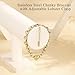 Emibele Gold Heart Charm Bracelet for Women, Stainless Steel Non Tarnish 18K Gold Plated Charm Bracelet, Adjustable Puffy Heart Pendant Jewelry, Fashion Jewelry Gifts for Valentine's Mothers Day