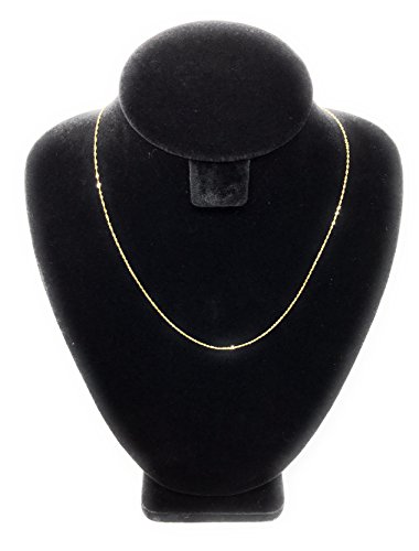 Ioka - 14K Solid Gold 0.9mm Singapore Chain Necklace For Women with Spring Ring Clasp3