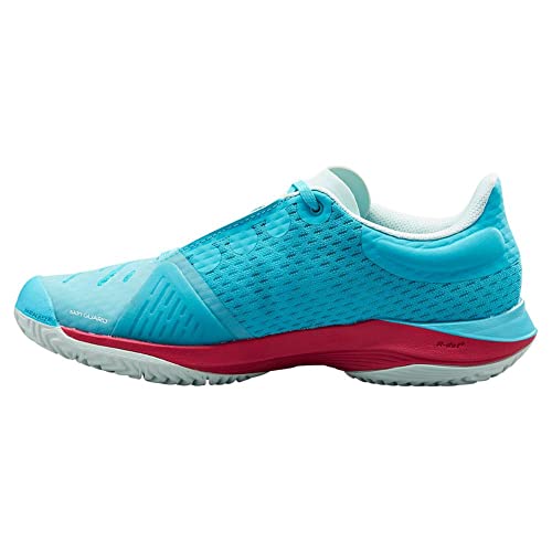 WILSON Juniors` KAOS 3.0 Tennis Shoes Scuba Blue and Love Potion4