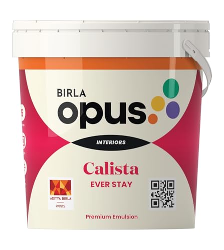 Image of Birla Opus Calista Ever Stay Premium Interior Emulsion Paint (20L, White Colour, Matt Finish)-Excellent Peel Protection, Superior Whiteness Paint-For Home, Office, Living Room, Bedroom