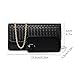 DETARA Woven Evening Clutch Purse for Women Fashionable PU Leather Handbag Stylish Shoulder Bag Ideal for Wedding Party and Prom (Black 7018)