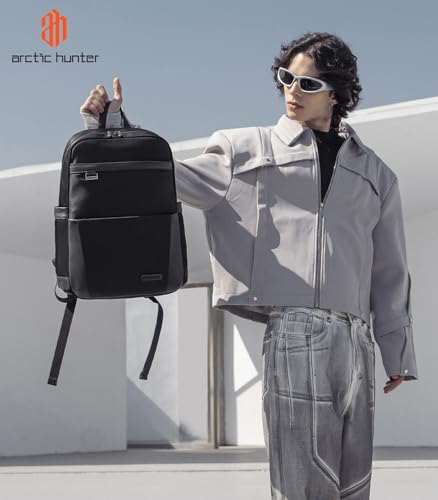 Image of Arctic Hunter Slim Laptop Backpack for Men Women 16L Nylon Water Repellent Lightweight Multiple Pockets Daily Backpack with Metal Buckle for Office College