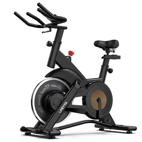 Exercise Bike Indoor Cycling Bike with Adjustable Cushioned Seat & Handlebars