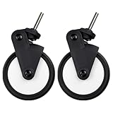 Flylin 1 par de ruedas de goma para cochecito de bebé, ruedas de repuesto para cochecito de bebé con herramientas para carro Yoya/Vovo (rueda delantera)