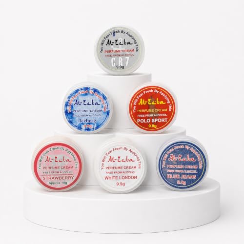 Image of Solid Perfume | Alcohol-Free Formula, 6 Unique Scents, CR7, Blue Jeans & More, Compact 9.9g Jars, Unisex Fragrance