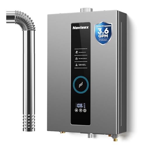 Novieex On Demand Water Heater Propane Gas, 3.6 Gpm, 86,000 Btu Model