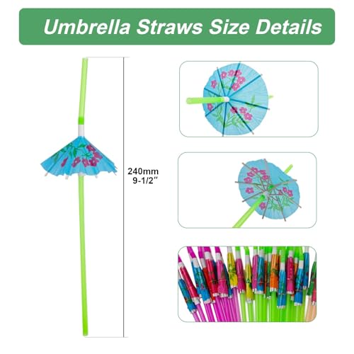 200 Pitillos con Sombrilla de Plástico Coloridos para Fiesta miniatura 2