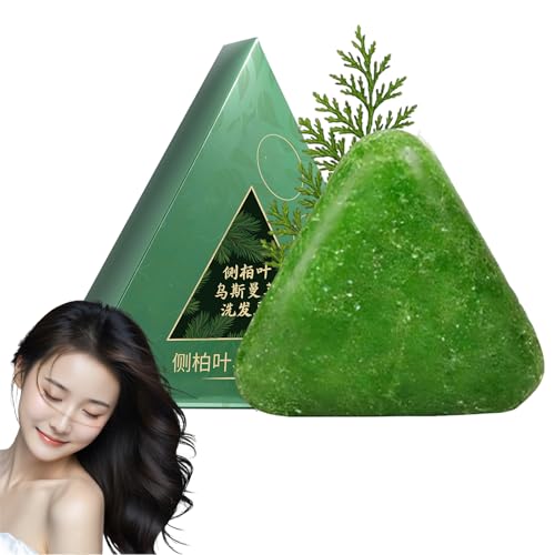 Sapone verde, shampoo solido, shampoo al sapone verde, shampoo solido, calmante e rinforzante per capelli da donna e da uomo (1pcs)