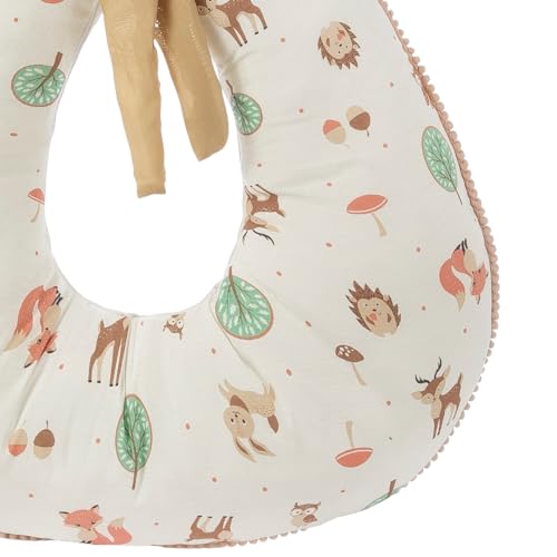 Almofada De Amamentação Bebê Menino Menina Macia Confortável Com Enchimento Com Zíper (Bosque Encant