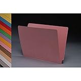 11pt Pink Folders, Full Cut 2-Ply END TAB, Letter Size (Box of 100)