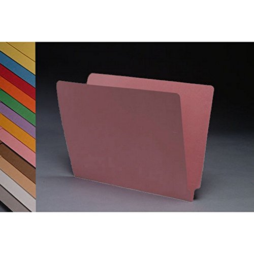 11pt Pink Folders, Full Cut 2-Ply END TAB, Letter Size (Box of 100)
