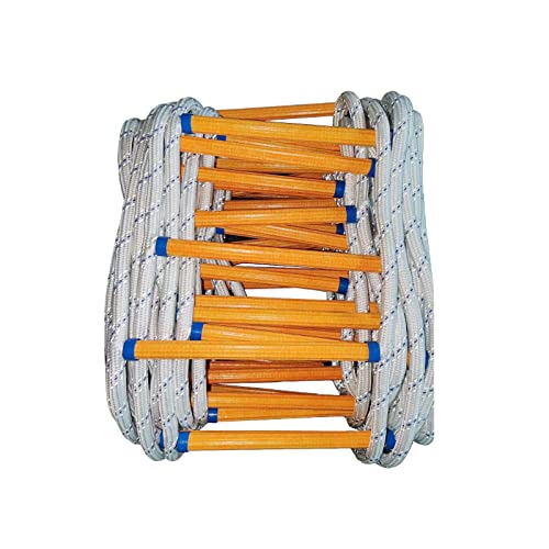 Rope Ladder,9.8 Feet Emergency Fire Escape Ladders Flame Resistant Safety Rope Ladder with Hooks,Fast to Deploy Sturdy and Strong Portable and Reusable 2 Story,Weight Capacity up to 2000 Pounds by Meidansini - Used condition - US$21.59