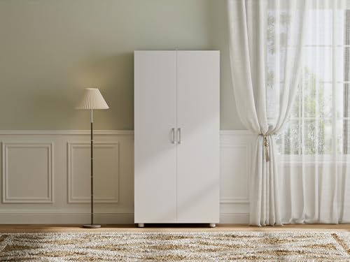 Pantry Storage Cabinet with Door and Adjustable Shelves | Utility