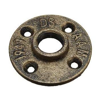 3NH 3/4 Inch Reinforced Bronze Flange Iron Pipe Floor Fitting Plumbing Threaded