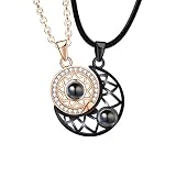 UNIQULAR Couples Necklace, Best Friend Friendship Matching Necklaces for BFF Girls Gifts Him Her Cou