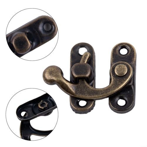 Image of 30 Pieces Antique Bronze Iron Padlock Hasp Hook Lock Set For Mini Jewelry Wooden Box With Screws(Bronze)