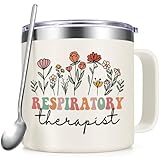 Gtmileo Respiratory Therapist Gifts for Women/Men, 14 Oz Stainless Steel Coffee Mug, Appreciation Christmas Birthday Gift for Respiratory Therapist