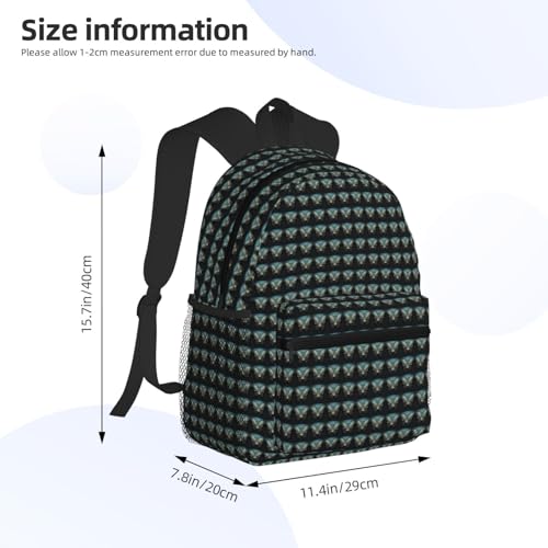 Sac à dos ordinateur portable avec imprimé papillon décontracté et léger