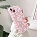 Lovmooful Compatible for iPhone 15 Case Clear Cute Floral Flower Hibiscus with Color Edge Design for Girls Women Soft TPU Shockproof Protective Girly for iPhone 15 Case-Pink