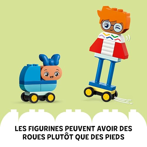 LEGO Duplo Ma Ville Personnages à Construire aux Différentes Émotions - Jouet pour Enfants dès 3 Ans - Motricité Fine - 71 Briques pour Personnaliser 5 Personnages - Idée Cadeau Garçon ou Fille 10423