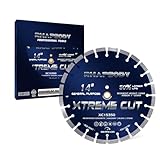 RHAPSODY 14 Inch Diamond Concrete Saw Blade, Segmented General Purpose Blade Dry/Wet Cutting Concrete, Reinforced Concrete, Masonry, Brick, Block,1'-20mm Arbor