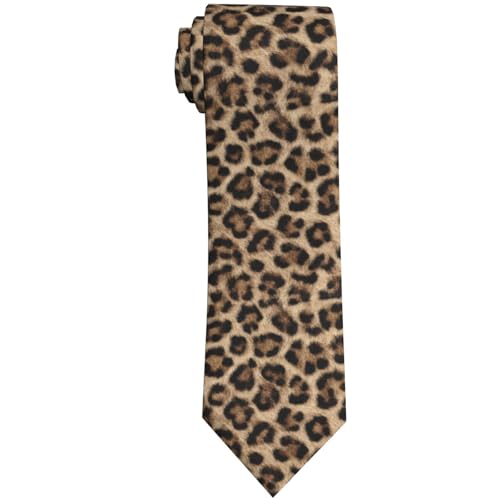 DEKIFNHG Funny Leopard MenS Tie Cheetah Casual Neckties For Men Holiday Season Party Gifts