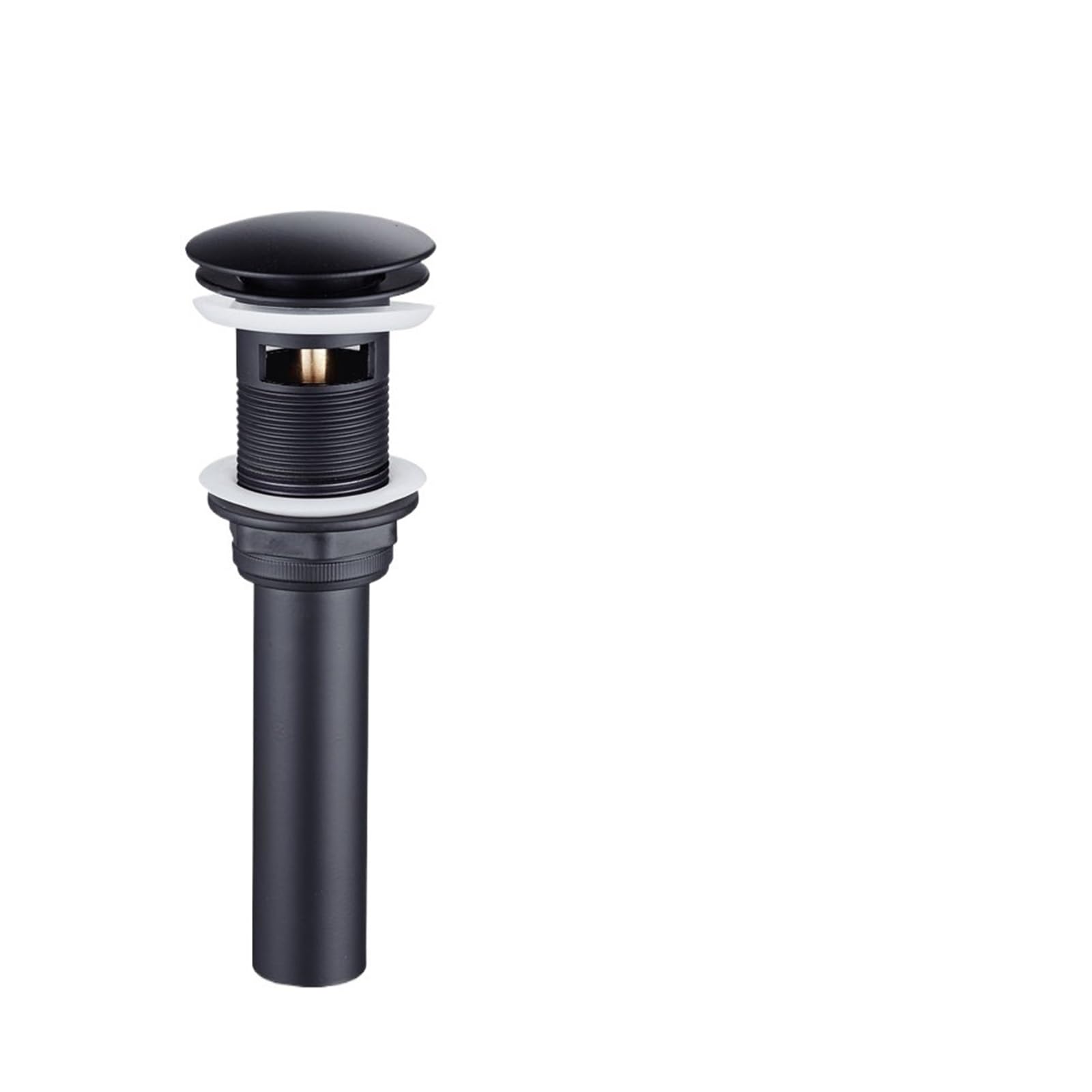 Pop Up Clack, Matte Black Pop Up Sink Plug Replacement Dual Style Clic-clac Bathroom Basin Vanity Drain(With Overflow a)