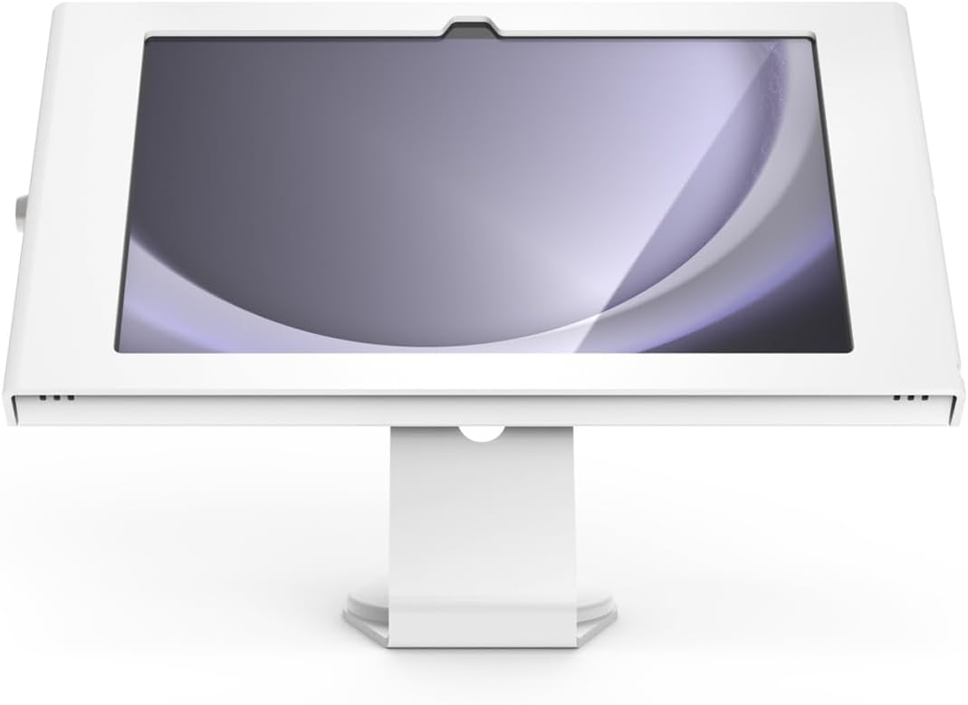Compulocks Galaxy Tab A9+/A11+ Apex Enclosure Core Stand Design with Slim Fit, Tablet Protection Accessories Secure Ultimate User-Friendly Stand for Meeting and Business Events - White